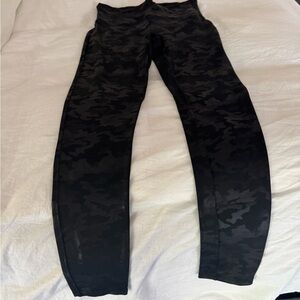 Spanx Black Camouflage Leggings